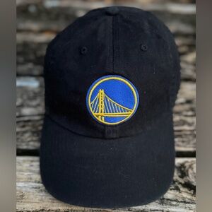 47 Brand NBA Basketball Golden State Warriors Clean Up Black Adjustable Hat M4
